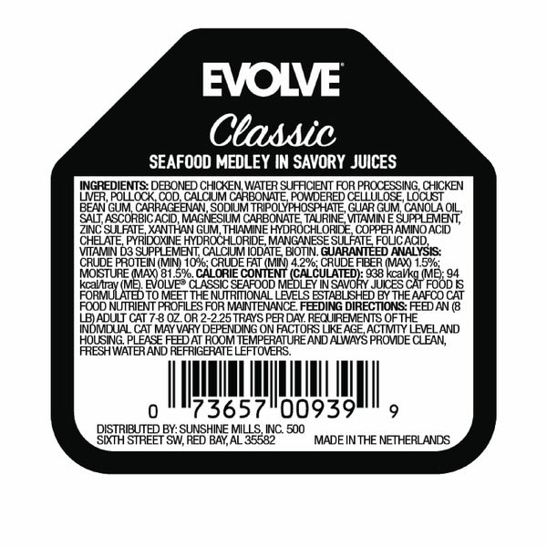 EVOLVE Classic Crafted Meals Seafood Medley, Wet Cat Food