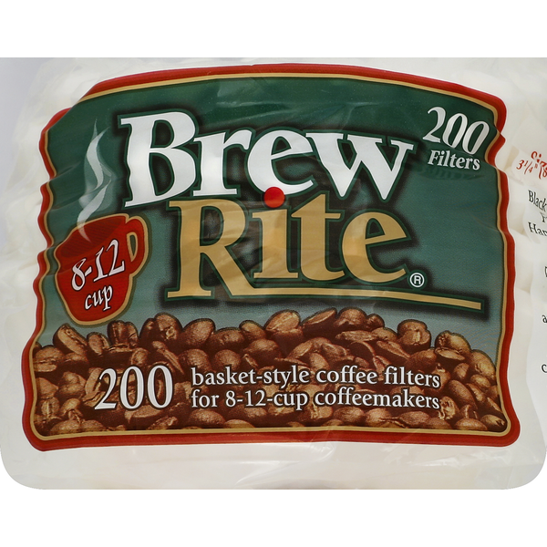 Brew Rite Coffee Filters, Basket-Style, 8-12 Cup