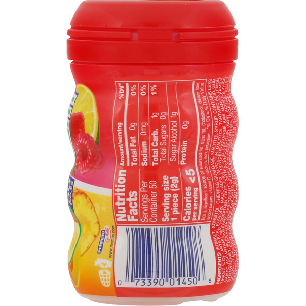 Mentos Gum, Sugar Free, Red Fruit Lime, Tropical DestGlow