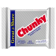 Chunky Giant Milk Chocolate Candy Bar with Raisins and Peanuts, Individually Wrapped Candy, 4.2 oz