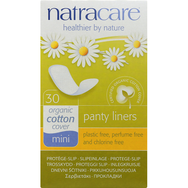 Natracare Panty Liners, Organic Cotton Cover, Mini