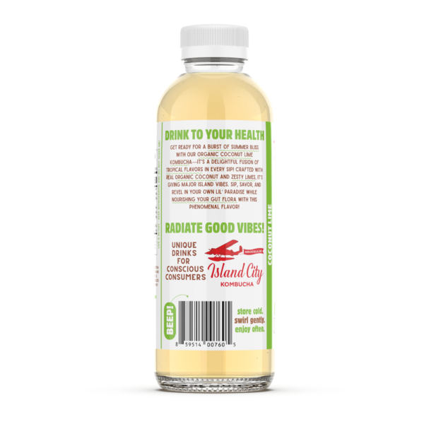 Island City Kombucha Organic, Coconut Lime Kombucha