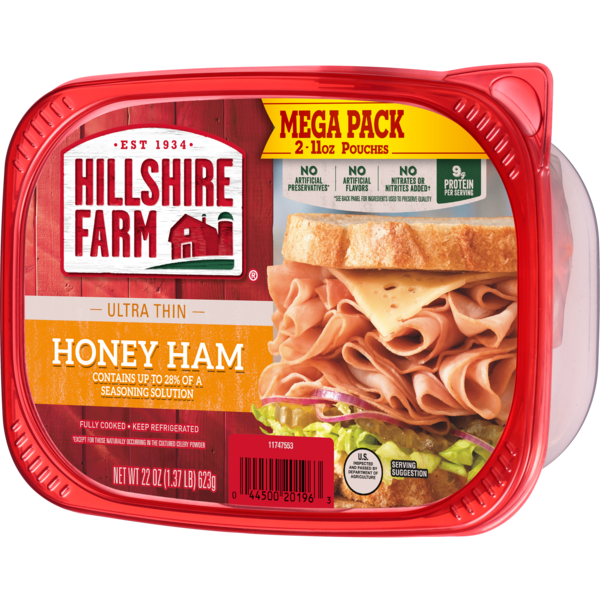 Hillshire Farm Ultra Thin Sliced Honey Ham Sandwich Meat, 22 oz