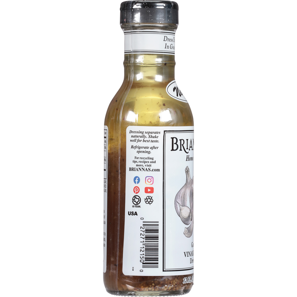 BRIANNAS Vinaigrette Dressing, Garlic, Home Style