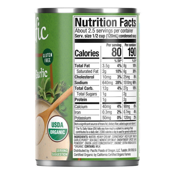 Pacific Foods Cream of Roasted Garlic and Herb Soup