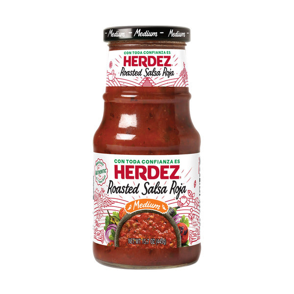 HERDEZ Roasted Salsa Roja Medium, 15.7 OZ