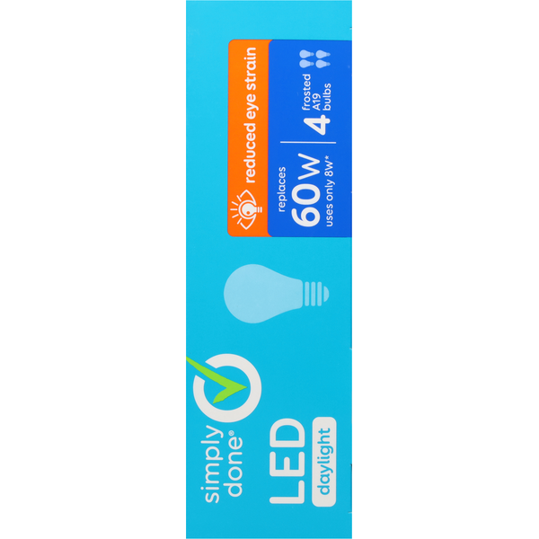 Simply Done Light Bulbs, LED, Daylight, 8 Watts