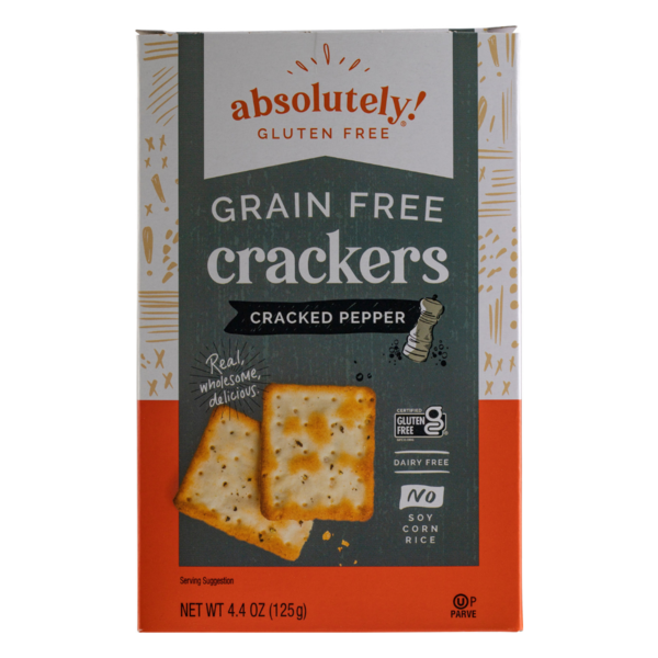Absolutely Gluten Free Cracked Pepper, Crackers