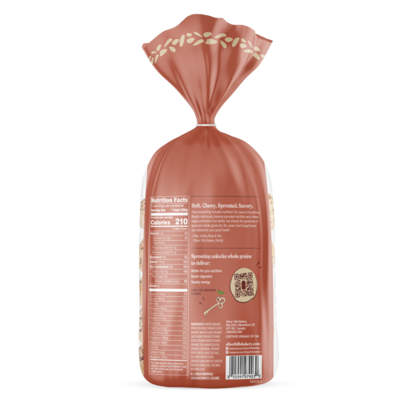 Silver Hills Bakery Sprouted Grain Organic Everything Bagel