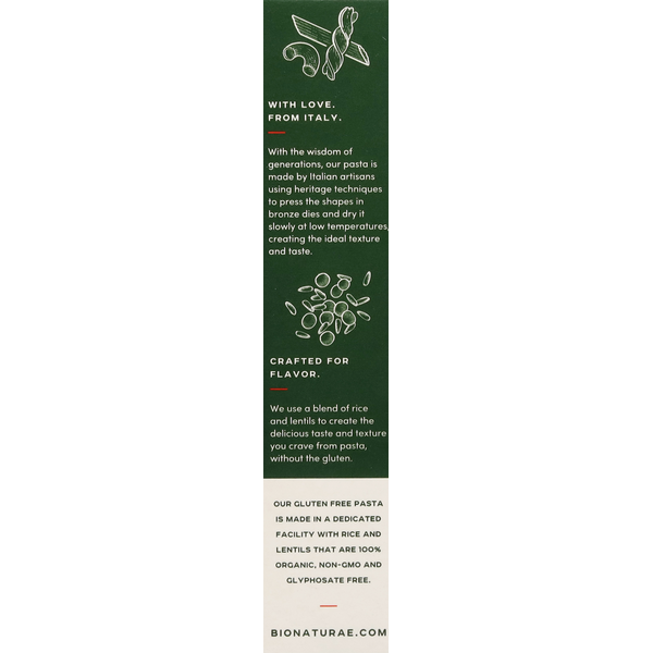 Bionaturae Rice & Lentil Pasta, Gluten Free, Organic, Elbows