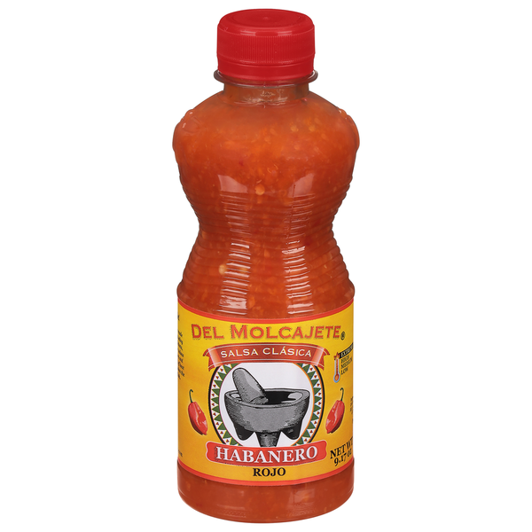 Del Molcajete Salsa Clasica, Habanero, Rojo, Extreme