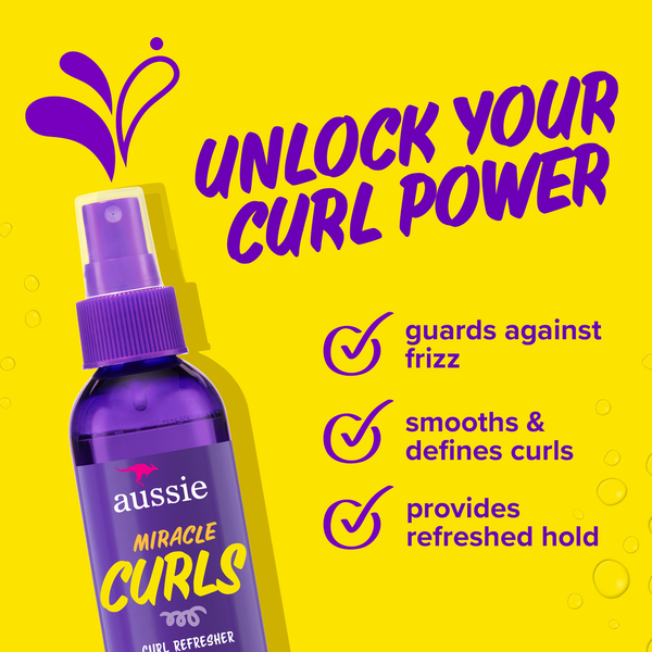 Aussie Miracle Curls Refresher Spray Gel with Coconut & Jojoba