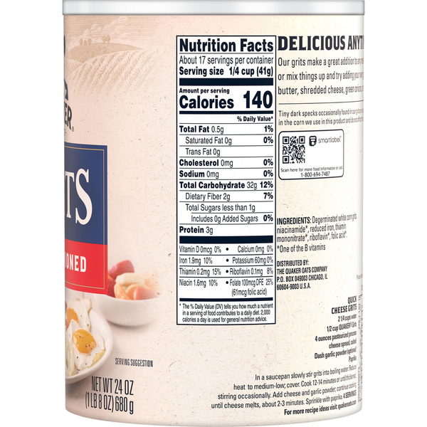 Quaker Grits, Old Fashioned