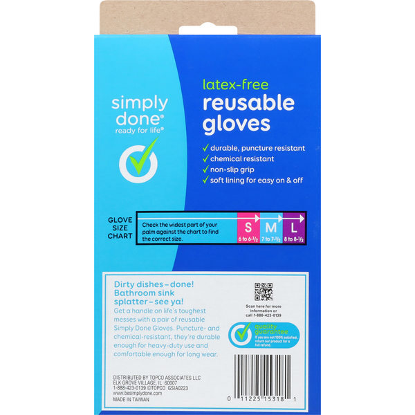 Simply Done Large Latex-Free Household Gloves