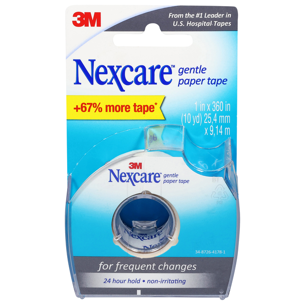 Nexcare Paper Tape, Gentle, Medium Hold