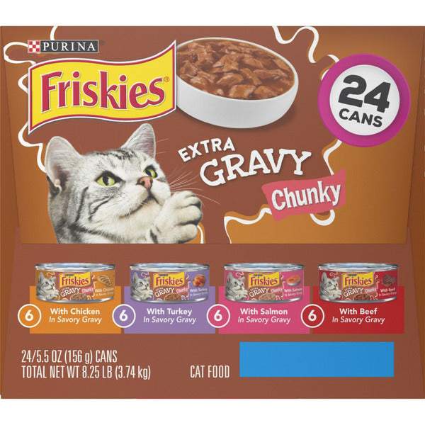 Purina Friskies Gravy Wet Cat Food , Extra Gravy Chunky