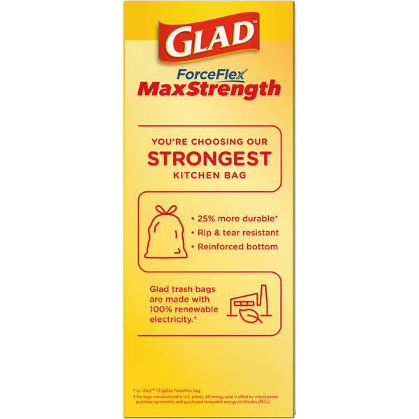 Glad ForceFlex MaxStrength Tall Trash Bags, 13 Gallon, Bahama Bliss with Febreze