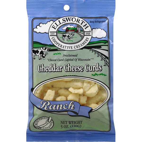 Ellsworth Cooperative Creamery Cheese Curds, Cheddar, Ranch