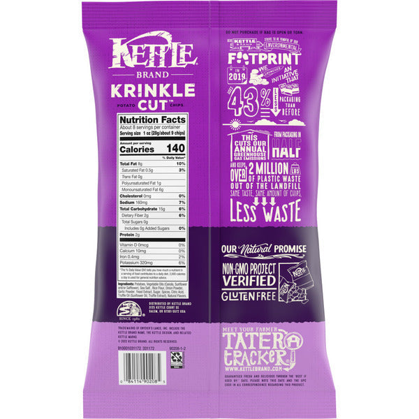 Kettle Brand Krinkle Cut Potato Chips Truffle Oil & Sea Salt