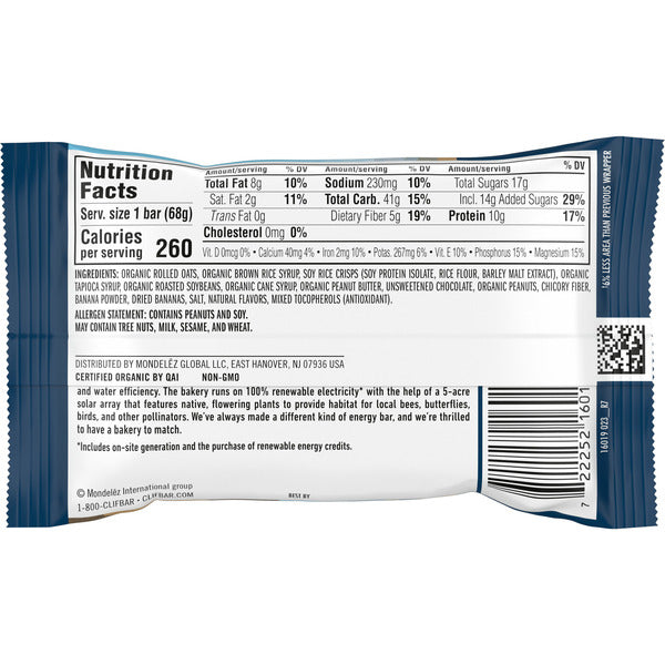 CLIF BAR Peanut Butter Banana with Dark Chocolate Energy Bar