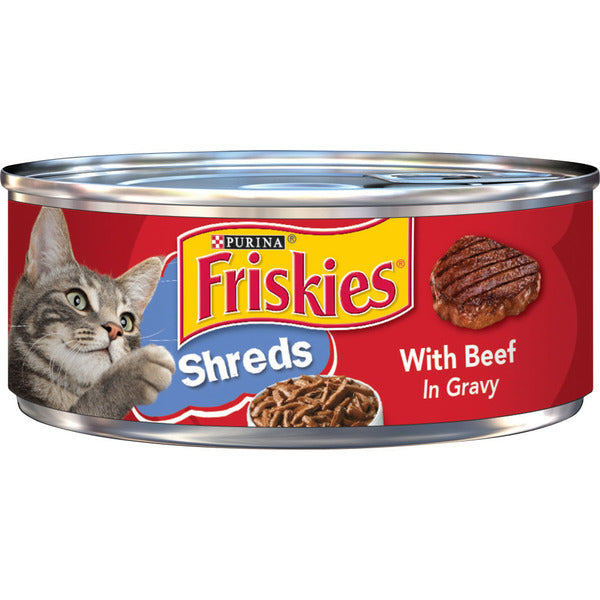 Purina Friskies Gravy Wet Cat Food, Shreds With Beef in Gravy