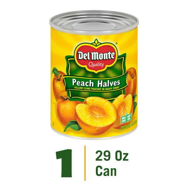 Del Monte Yellow Cling Peach Halves in Heavy Syrup, Canned Fruit