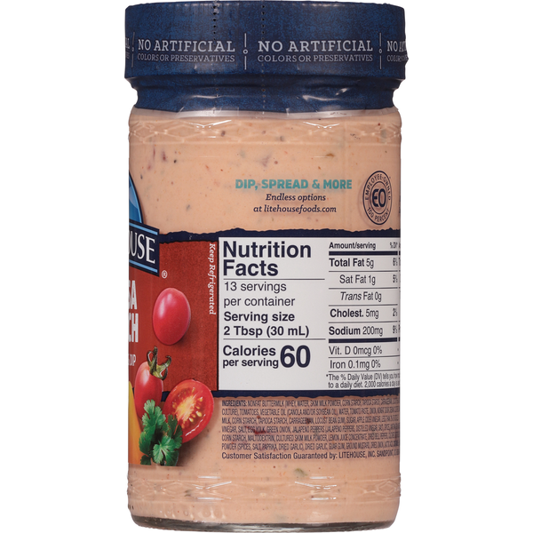 Litehouse Dressing Dip, Salsa Ranch