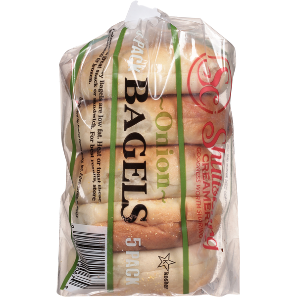 Shullsburg Creamery Presliced Onion Bagels