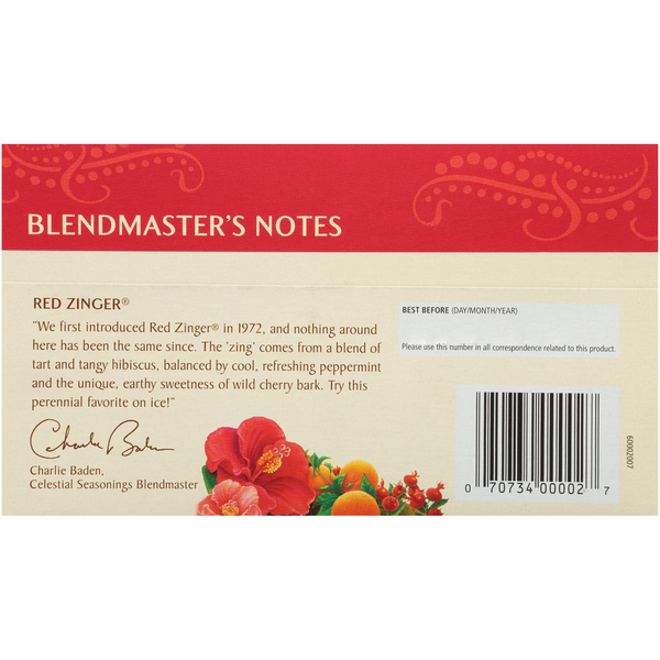 Celestial Seasonings Red Zinger Caffeine Free Herbal Tea Bags