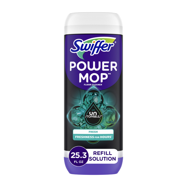 Swiffer PowerMop Floor Cleaning Solution with Unstopables Fresh Scent
