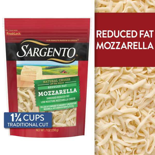 Sargento Off the Block Reduced Fat Mozzarella Traditional Cut Shredded Cheese