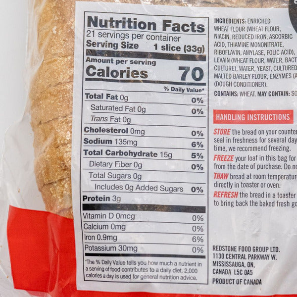 REDSTONE Classic Sliced Sourdough Bread
