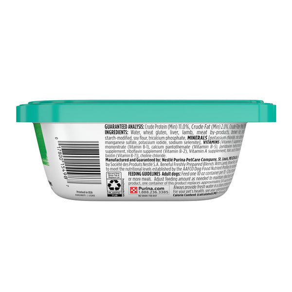 Purina Beneful Freshly Prepared Blends Wet Dog Food With Lamb, Brown Rice, Carrots and Tomatoes