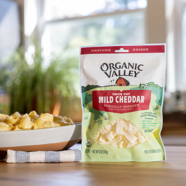 Organic Valley® Organic Mild Thick Cut Shredded Cheddar Cheese