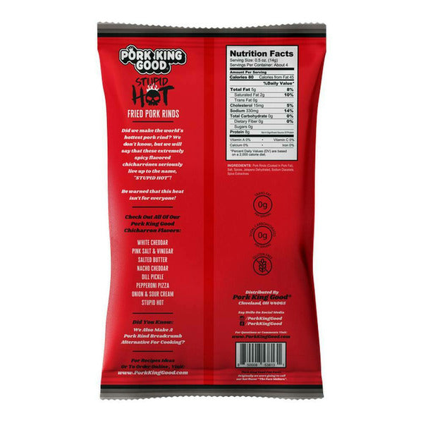 Pork King Good Stupid Hot Pork Rinds