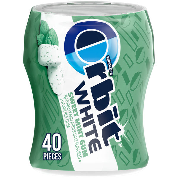 Orbit WHITE Sweet Mint Sugar Free Chewing Gum Bottle