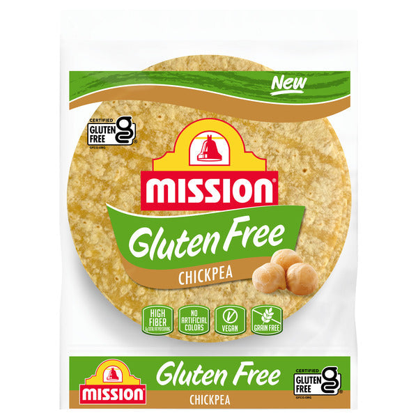 Mission Gluten Free Chickpea Flour Tortillas, Soft Taco Size, 6 Count