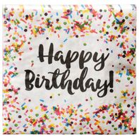 Party Creations Napkins, HBD Sprinkles, 2 Ply️