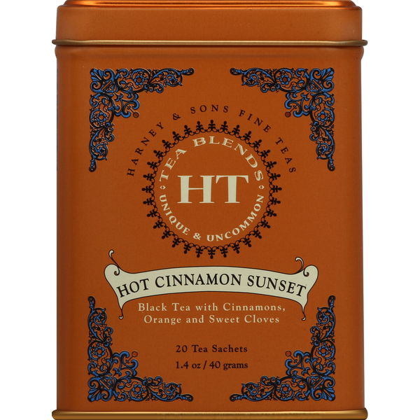 Harney & Sons Black Tea, Hot Cinnamon Sunset, Sachets