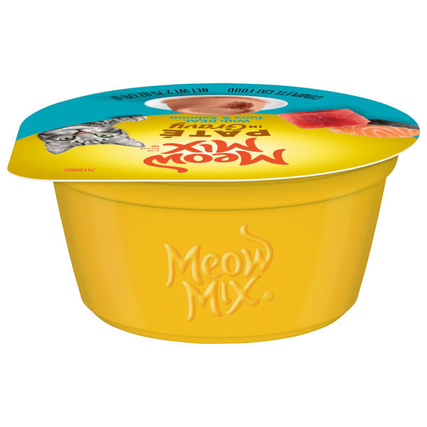 Meow Mix Paté in Gravy With Real Tuna & Salmon, Wet Cat Food