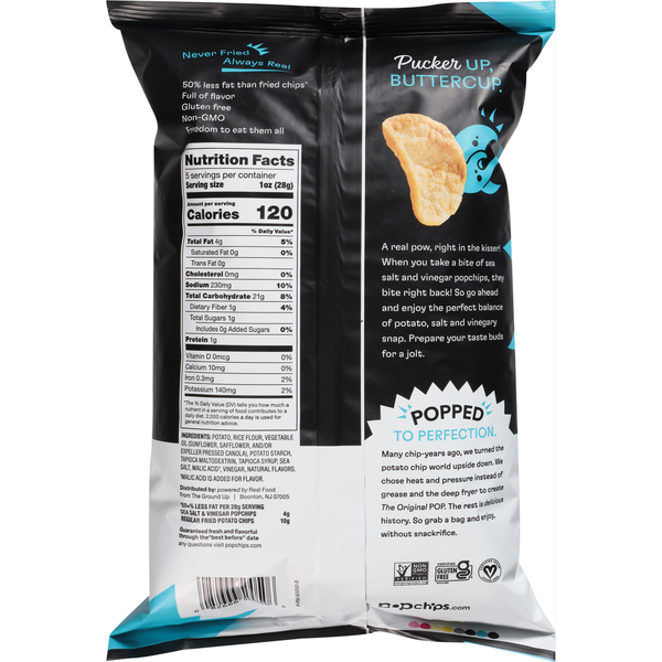 popchips Original Popped Sea Salt & Vinegar Flavored Potato Snack