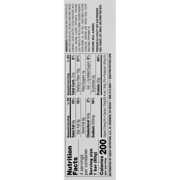 Quest Protein Bar, Mint Chocolate Chunk Flavor