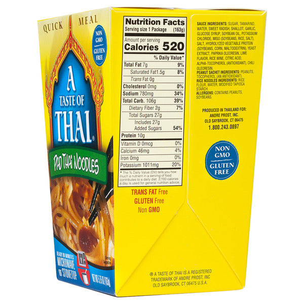 A Taste of Thai Pad Thai Noodles Quick Meal