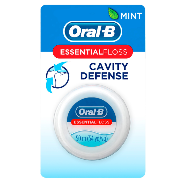 Oral-B EssentialFloss Mint Dental Floss, Cavity Defense, Waxed