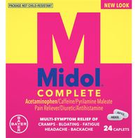 Midol Pain Reliever/Diuretic/Antihistamine, Caplet...
️ DestGlow