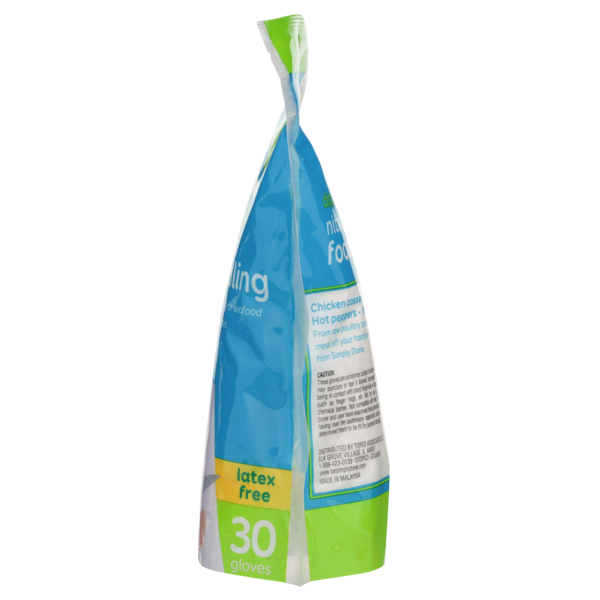 Simply Done One Size Fits Most Latex Free Nitrile Food Handling Disposable Gloves