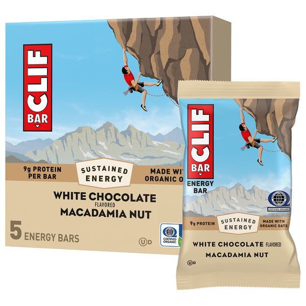 CLIF BAR Energy Protein Bars, White Chocolate Macadamia Nut, Non-Gmo 12 oz