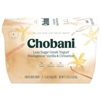 Chobani Yogurt, Greek, Less Sugar, Low-Fat, Madaga...
️