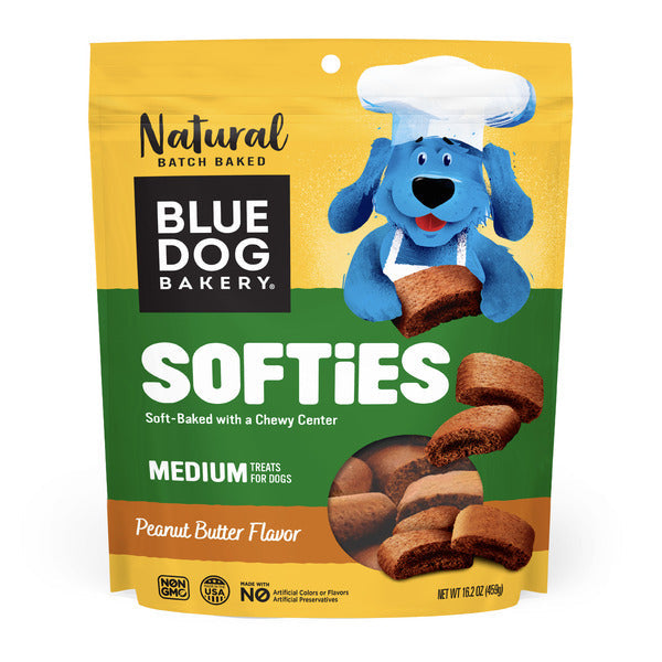 Blue Dog Bakery Softies Peanut Butter, Medium Treats for Dogs