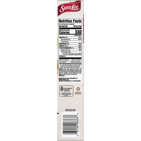 Sara Lee Dutch Apple Pie